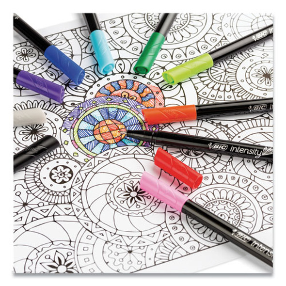 Intensity Porous Point Pen, Stick, Fine 0.4 mm, Assorted Ink and Barrel Colors, 20/Pack