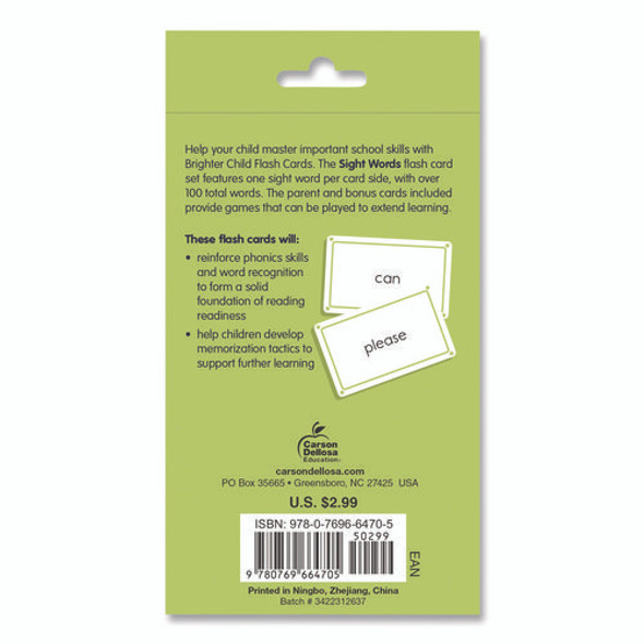 Sight Words Flash Cards, 3.25 x 5.25, Assorted Colors, 54 Cards