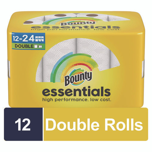 Essentials Select-A-Size Kitchen Roll Paper Towels, 2-Ply, 108 Sheets/Roll, 12 Rolls/Carton
