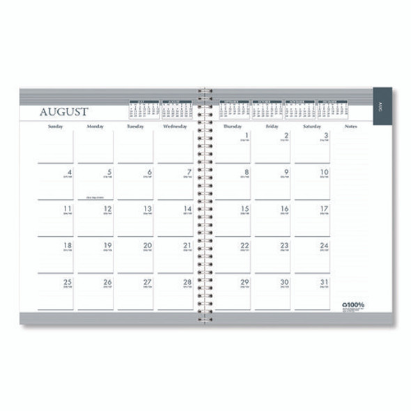 Recycled Academic Weekly/Monthly Appointment Planner, 9 x 7, Black Cover, 12-Month (Aug to July): 2024 to 2025