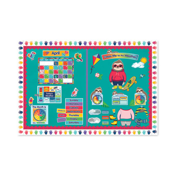 Curriculum Bulletin Board Sets, 54-Piece Set, Dress Me for the Weather, 23.5" x 7.5", Multicolor
