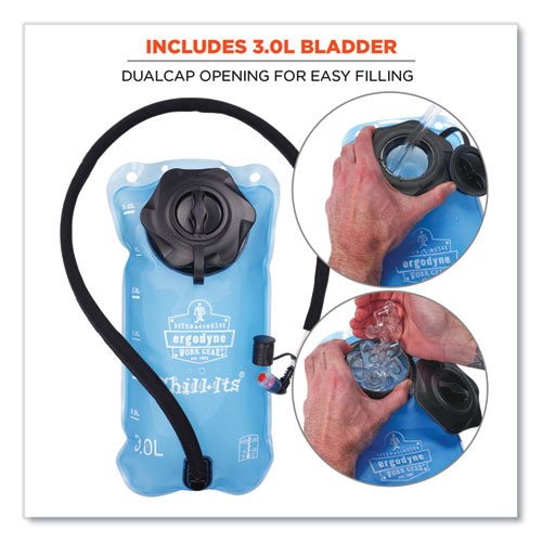 Chill-Its 5156 Low Profile Hydration Pack, 3 L, Hi-Vis Lime