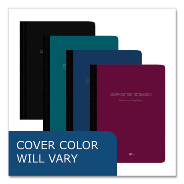 Poly Flex Composition Notebook, Medium/College Rule, Randomly Assorted Cover Colors, (70) 9.75 x 7.5 Sheets, 24/Carton