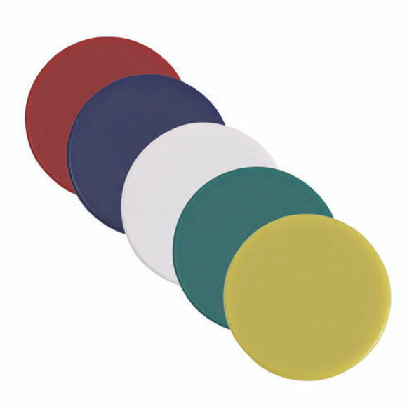 High-Intensity Assorted Magnets, Circles, Assorted Sizes: Small, Medium and Large, Assorted Colors, 30/Pack