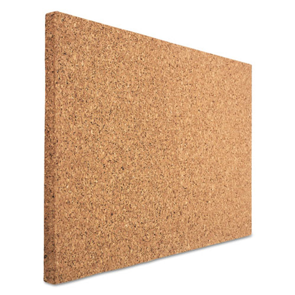 iDesign Frameless Cork Bulletin Board, 24" x 38", Tan Surface