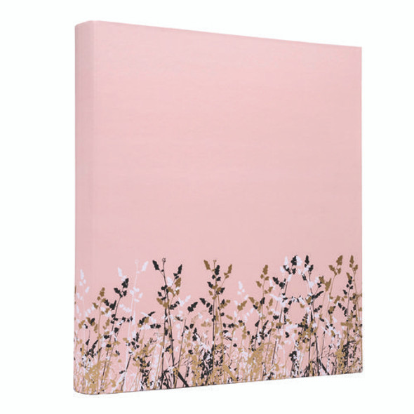 Rollbound Binder, 3 Rings, 1" Capacity, 11 x 8.5, Pink/Gold/Black/White
