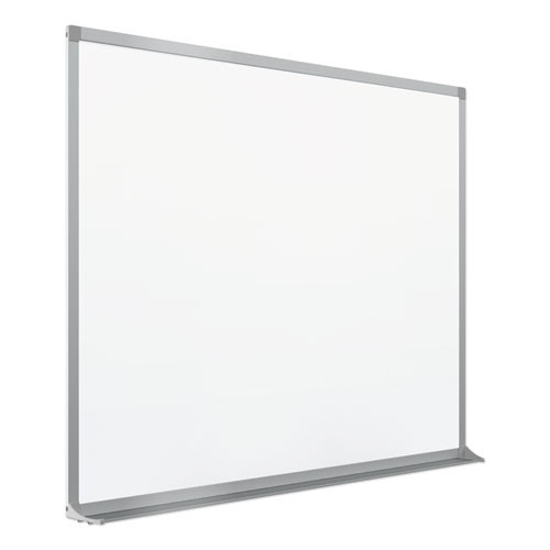 Porcelain Magnetic Whiteboard, 96" x 48", White Surface, Satin Aluminum Frame
