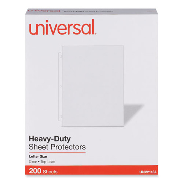 Top-Load Poly Sheet Protectors, Heavy Gauge, Letter Size, Clear, 200/Pack