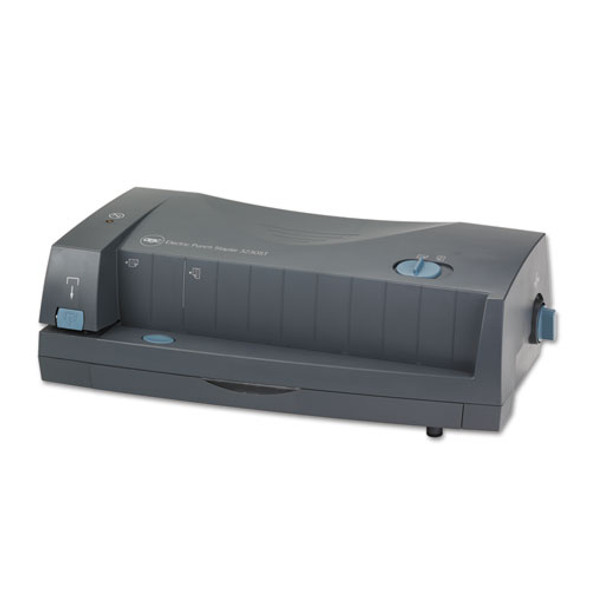 24-Sheet 3230 Electric Two- to Three-Hole Adjustable Punch, 9/32" Holes, Gray