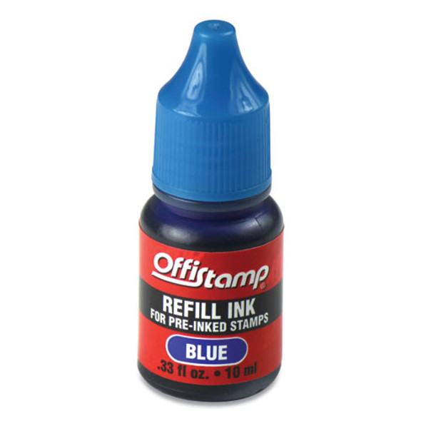 Refill Ink for Pre-Inked Stamps, 0.33 oz, Blue