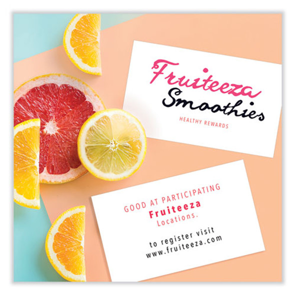 Printable Microperforated Business Cards w/Sure Feed Technology, Laser, 2 x 3.5, White, 250 Cards, 10/Sheet, 25 Sheets/Pack