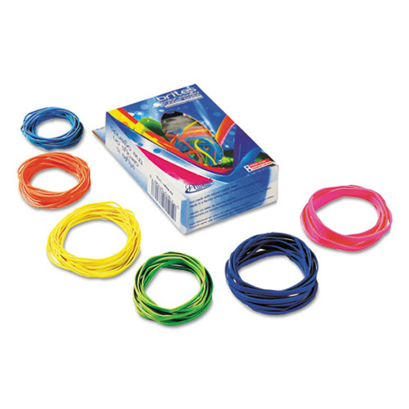 Brites Pic-Pac Rubber Bands, Size 54 (Assorted), 0.04" Gauge, Assorted Colors, 1.5 oz Box, Band-Count Varies