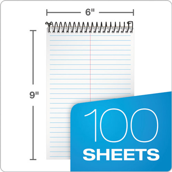 Docket Gold Steno Pads, Gregg Rule, Frosted White Cover, 100 White (Heavyweight 20 lb Bond) 6 x 9 Sheets