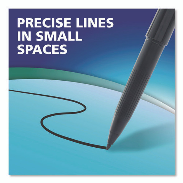 Wet Erase Marker, Fine Bullet Tip, Black, Dozen