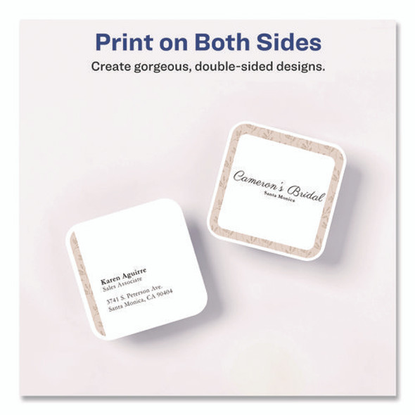 Clean Edge Square Cards, Inkjet, 2.5 x 2.5, 180 Cards, 9 Cards/Sheet, 20 Sheets/Pack