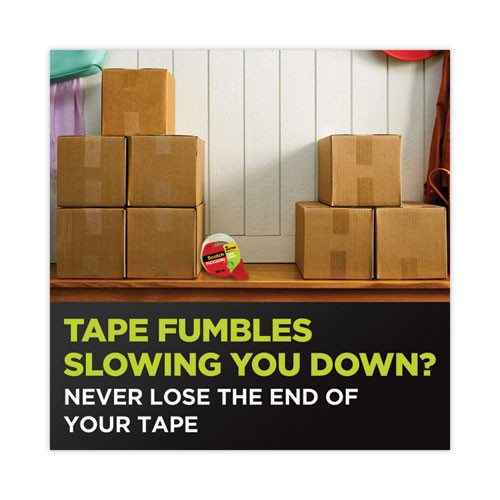 Sure Start Packaging Tape with Dispenser, 1.5" Core, 1.88" x 22.2 yds, Clear