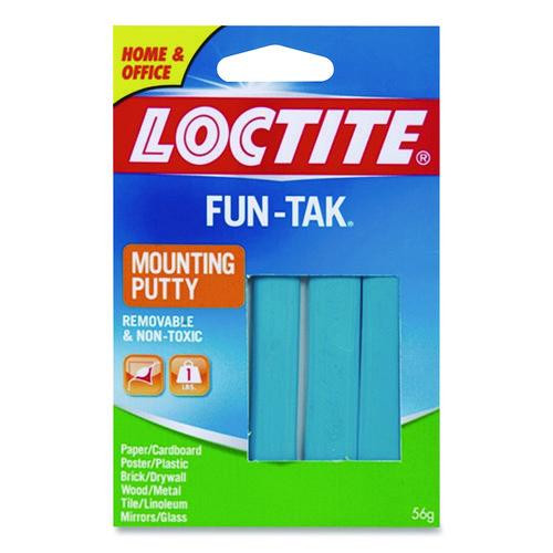 Fun-Tak Mounting Putty, Repositionable and Reusable, 6 Strips, 2 oz