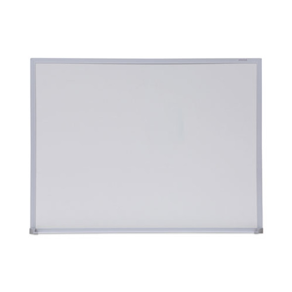 Melamine Dry Erase Board with Aluminum Frame, 24" x 18", White Surface, Anodized Aluminum Frame