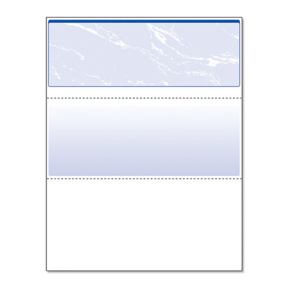 Security Business Checks, 11 Features, 8.5 x 11, Blue Marble Top, 500/Ream