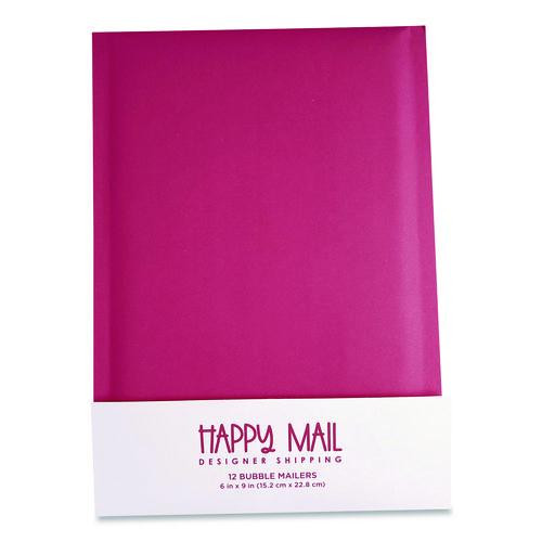 Self-Sealing Bubble Mailer, 6 x 9, Pink, 12/Pack
