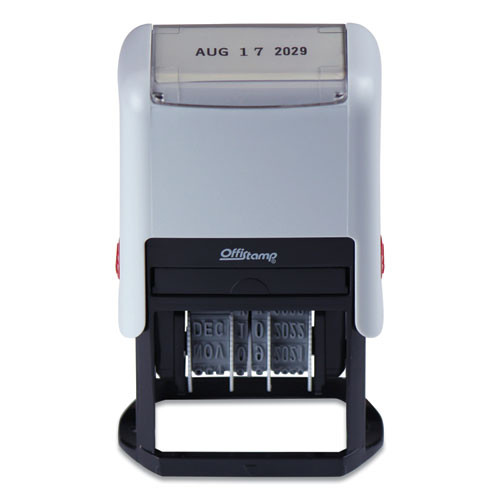 Self-Inking Date Stamp, 5 Years, 1" x 0.38", Black Ink