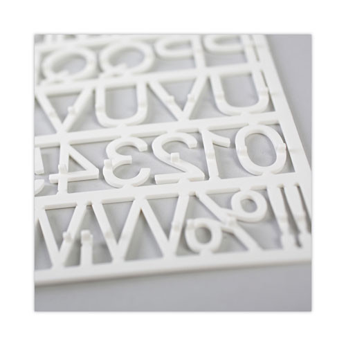 Set of Plastic Letter Board Letters, Numbers and Symbols, 1" Tall, White Characters, 270 Pieces