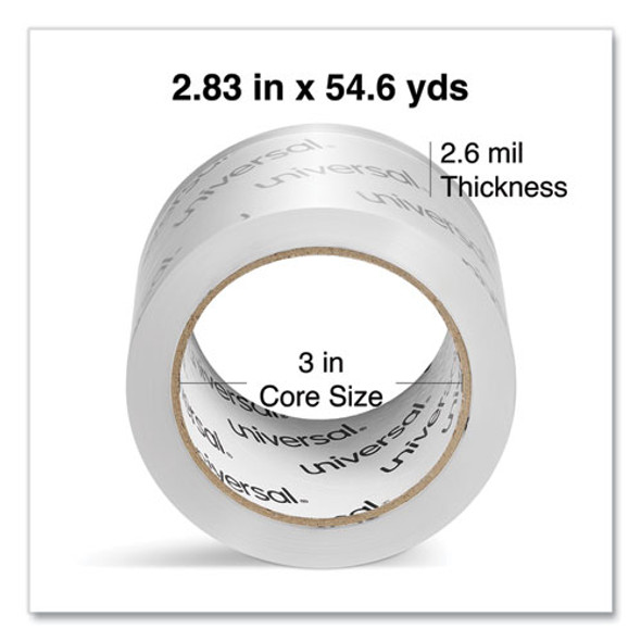 Extra-Wide Moving and Storage Packing Tape, 3" Core, 2.83" x 54.7 yd, Clear, 6/Pack