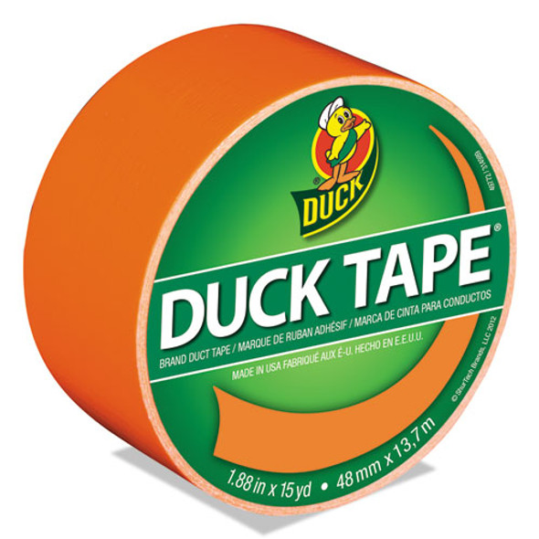 Colored Duct Tape, 3" Core, 1.88" x 15 yds, Neon Orange