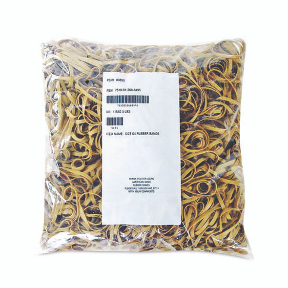 Multi-Purpose Rubber Band, Size 64, Crepe, 2,125 Count