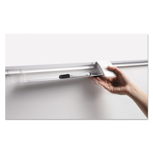 Gridded Magnetic Porcelain Dry Erase Project Planning Board, 1" x 2" Cells, 72" x 48", White Surface, Satin Aluminum Frame