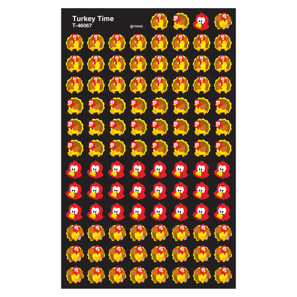Turkey Time superShapes Stickers, 800 Per Pack, 6 Packs Turkey Time superShapes Stickers, 800 Per Pack, 6 Packs