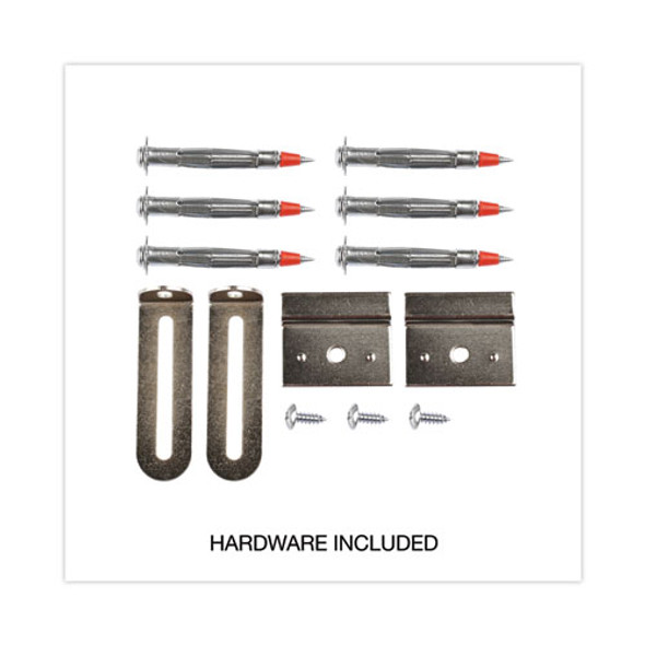 Deluxe Melamine Dry Erase Board, 24" x 18", White Surface, Satin Aluminum Frame