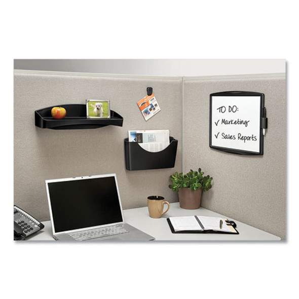 Partition Additions Dry Erase Board, 15.38" x 13.25", White Surface, Dark Graphite Gray HPS/Plastic Frame