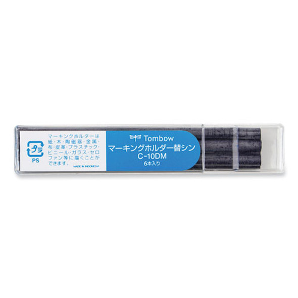 Mechanical Wax-Based Marking Pencil Refills, 4.4 mm, Blue, 10/Box
