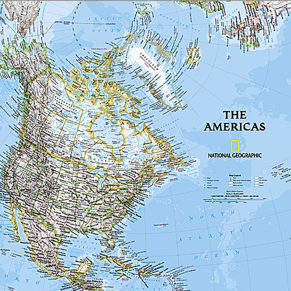 The Americas Classic Map, Laminated The Americas Classic Map, Laminated