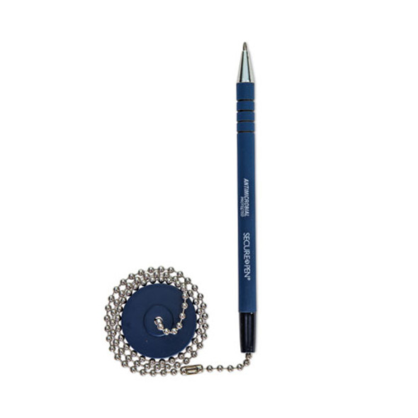 Antimicrobial Ballpoint Counter Pen, Medium 1 mm, Blue Ink, Blue Barrel
