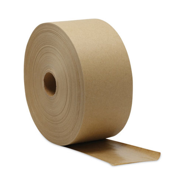 Gummed Kraft Sealing Tape, 3" Core, 3" x 600 ft, Brown, 10/Carton