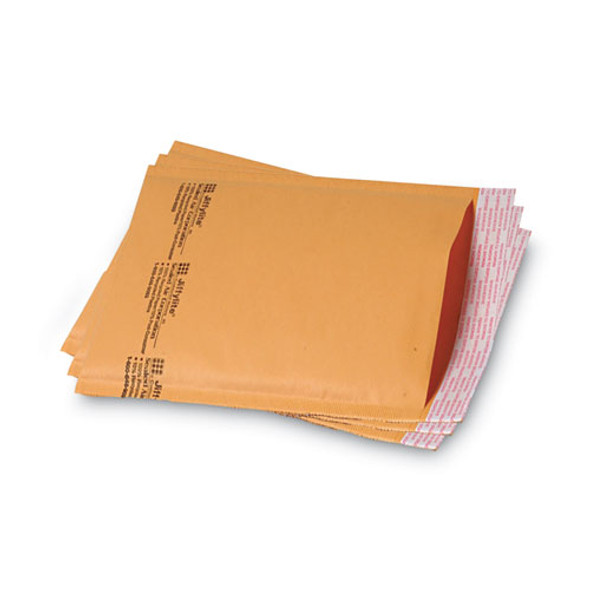 Jiffylite Self-Seal Bubble Mailer, #0, Barrier Bubble Air Cell Cushion, Self-Adhesive Closure, 6 x 10, Brown Kraft, 25/CT