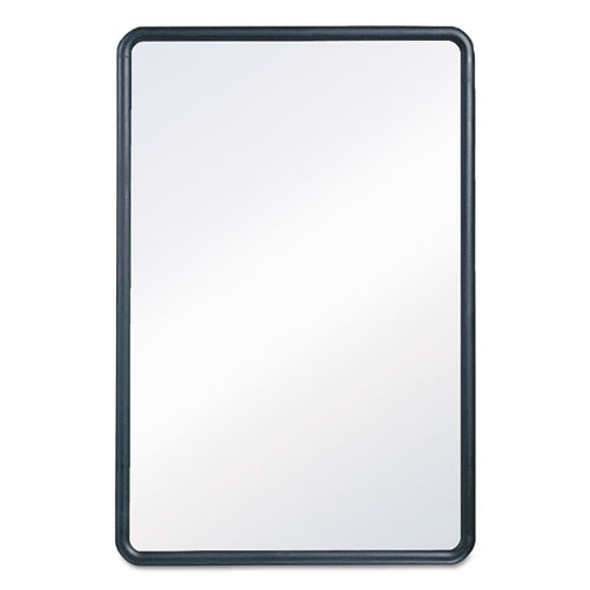 Contour Dry Erase Board, 24" x 18", White Surface, Black Plastic Frame