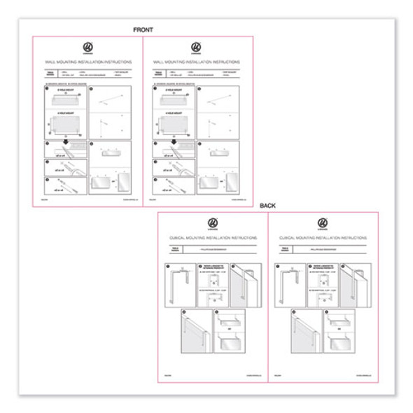 Cubicle Glass Dry Erase Board, 12" x 12", White Surface