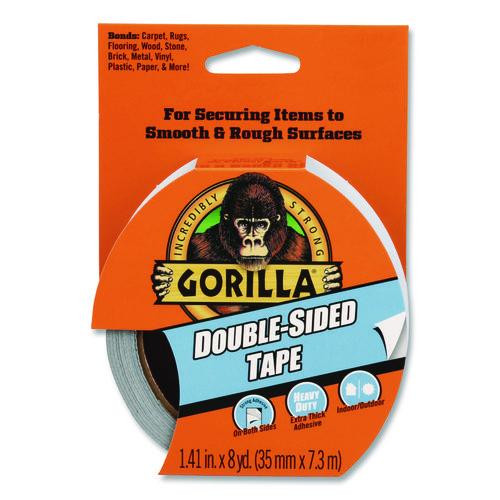 Double-Sided Tape, 3" Core, 1.4" x 8 yds, Gray