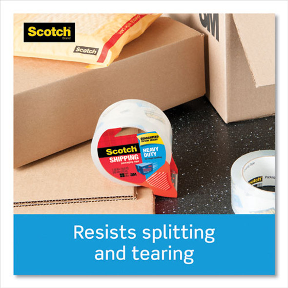 3850 Heavy-Duty Packaging Tape with Dispenser, 3" Core, 1.88" x 54.6 yds, Clear, 4/Pack