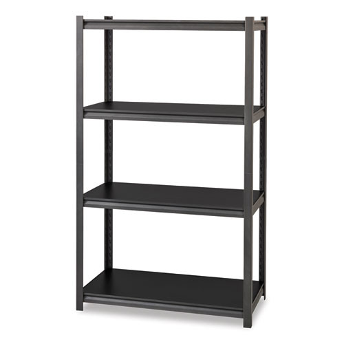 Iron Horse 3200 Rivet Shelving, Four-Shelf, 36w x 18d x 60h, Gray