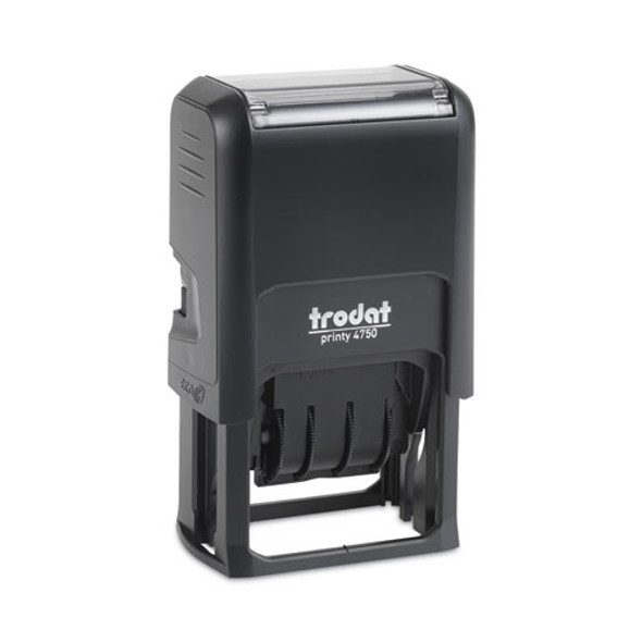 Printy Self-Inking Custom Number Stamp, 1.63" x 1", Black/Blue/Red