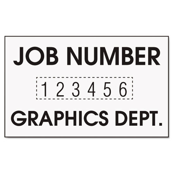 Printy Self-Inking Custom Number Stamp, 1.63" x 1", Black/Blue/Red