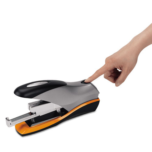 Optima 70 Desktop Stapler, 70-Sheet Capacity, Silver/Black/Orange