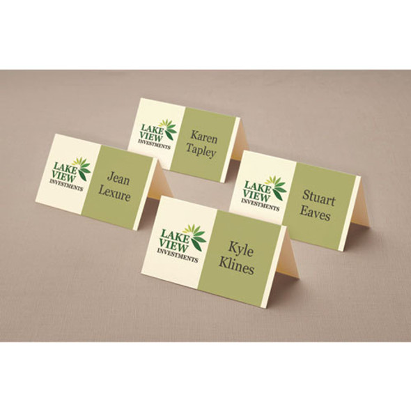 Small Tent Card, Ivory, 3.5 x 2, 4 Cards/Sheet, 40 Sheets/Pack
