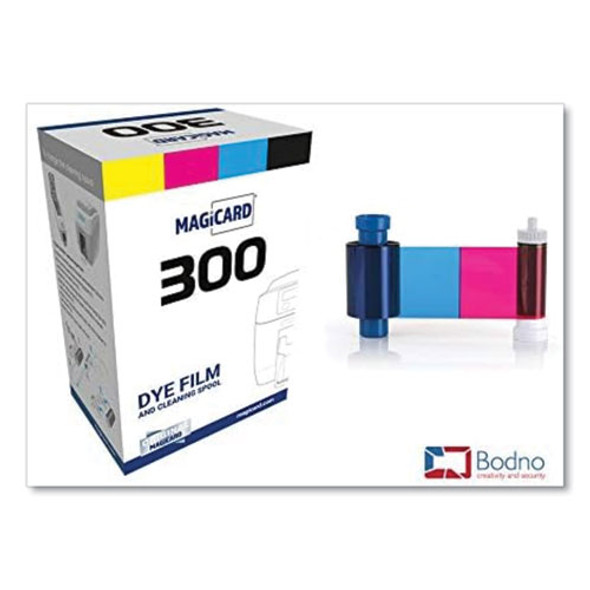 300 Dual YMCKO/2 Printer Ribbon, Black/Cyan/Magenta/Yellow