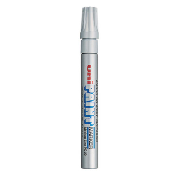 Permanent Marker, Medium Bullet Tip, Metallic Silver