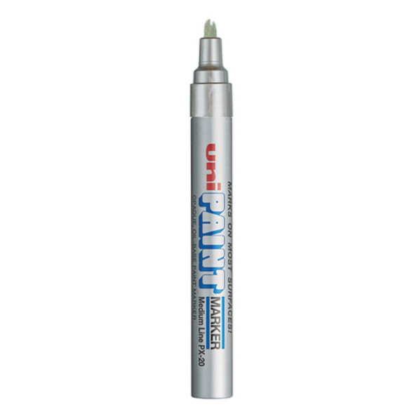 Permanent Marker, Medium Bullet Tip, Metallic Silver